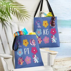 My Little Pony Rainbows and Flowers Blue Tote Bag