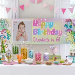 My Little Pony Retro Pastel Stars Photo Birthday Banner
