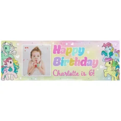 My Little Pony Retro Pastel Stars Photo Birthday Banner