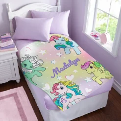 My Little Pony Retro Pastel Stars Plush Blanket