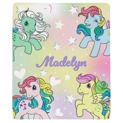 My Little Pony Retro Pastel Stars Plush Blanket