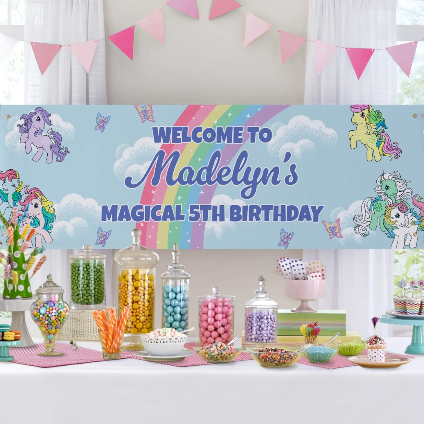 My Little Pony Retro Rainbow Celebration Banner