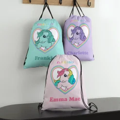 My Little Pony Retro Rainbow Heart Drawstring Bag