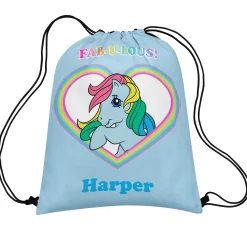 My Little Pony Retro Rainbow Heart Drawstring Bag