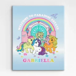 My Little Pony Retro Welcome to Paradise Estate Canvas