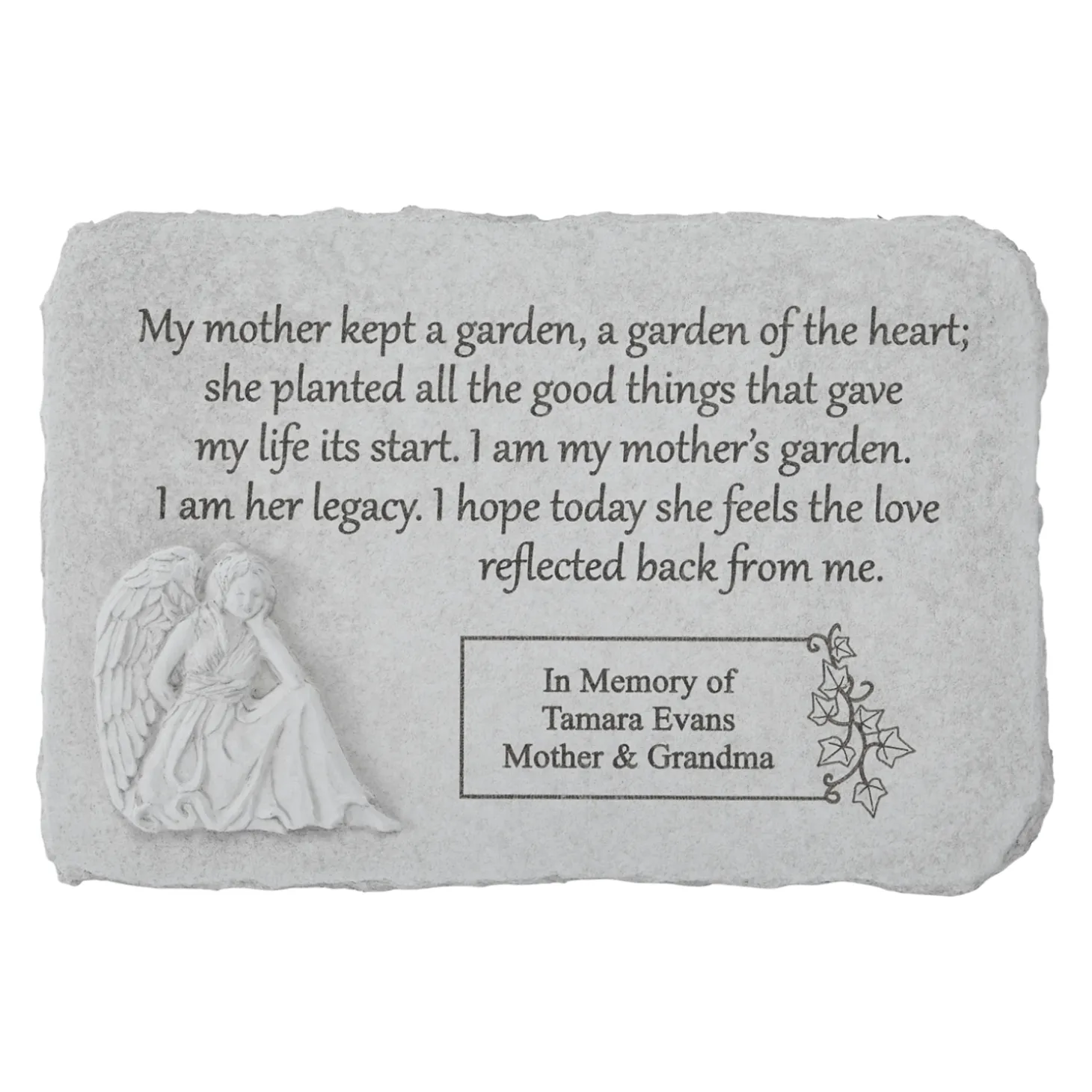 My Mother's Garden Sculpted Memorial Stone