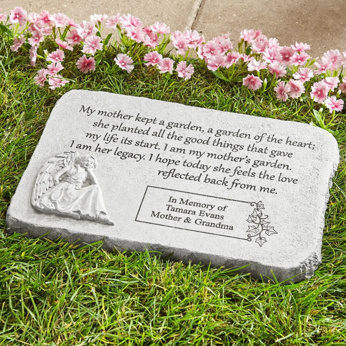 My Mother's Garden Sculpted Memorial Stone