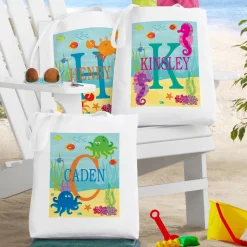 My Own Beachy Name Tote Bag
