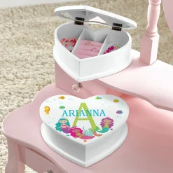 My Own Name Heart Shaped Jewelry Box