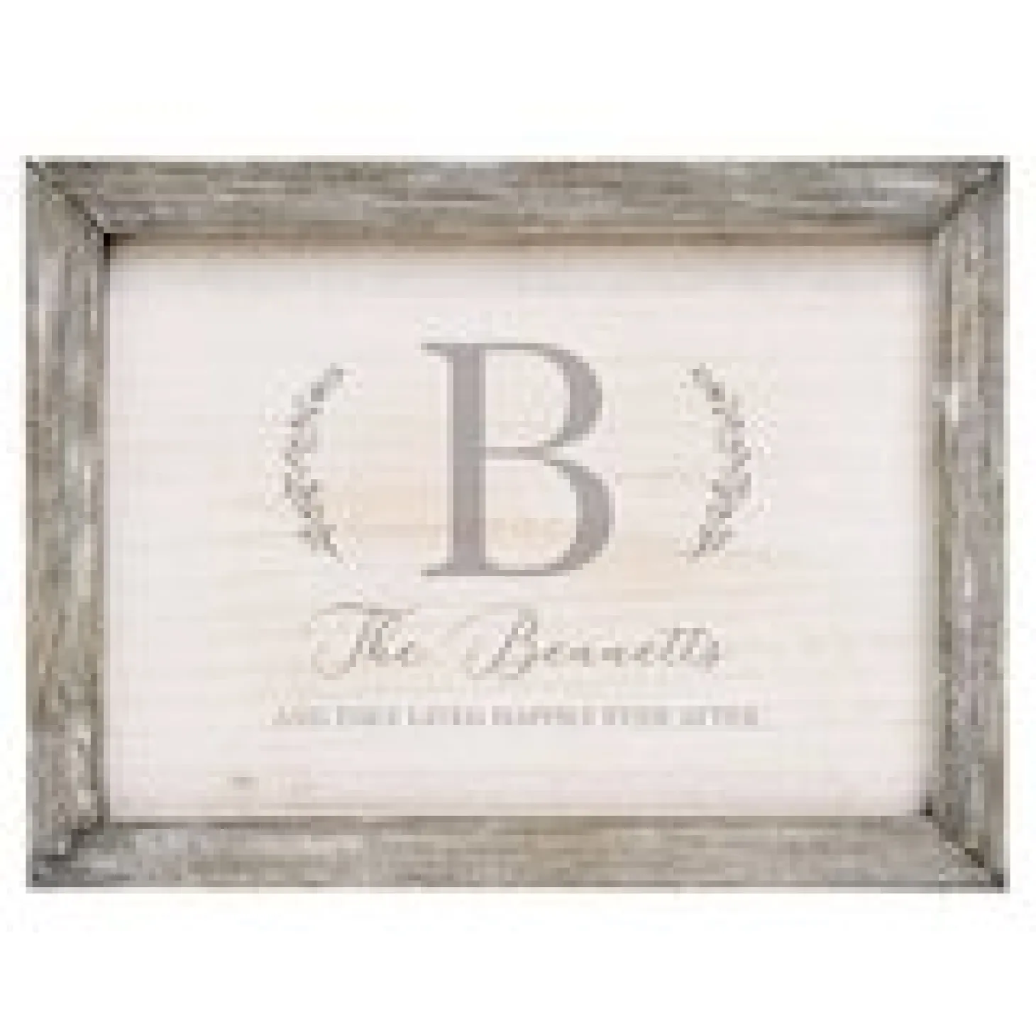 Name and Initial Barnwood Framed Art