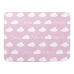 Name in Clouds Sherpa Baby Blanket