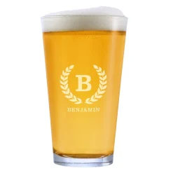Name & Initial Engraved Pint Glass