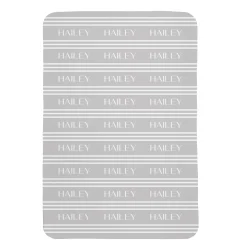Name in Stripes Baby Swaddle Blanket