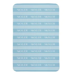 Name in Stripes Baby Swaddle Blanket
