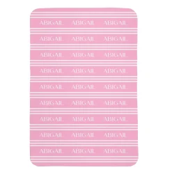 Name in Stripes Baby Swaddle Blanket