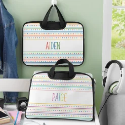 Name in Stripes Laptop Carrying Bag
