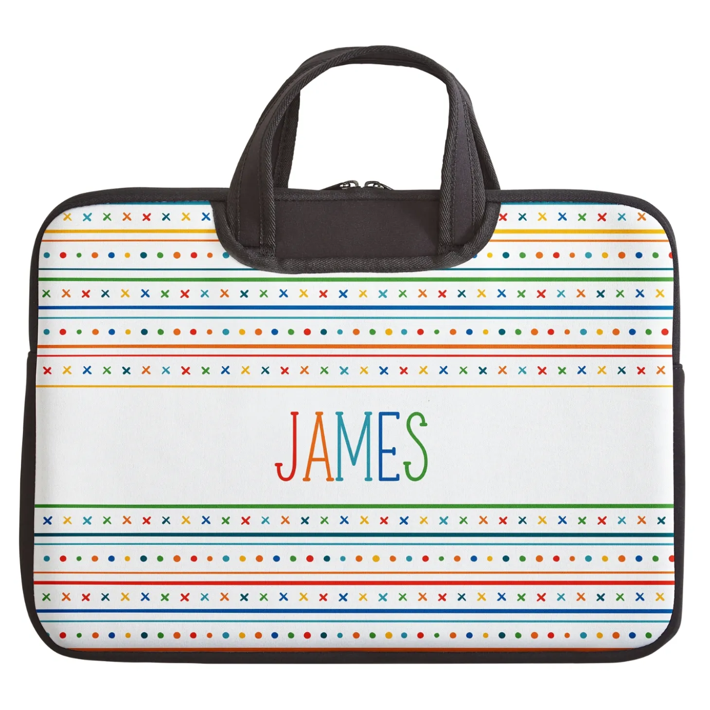 Name in Stripes Laptop Carrying Bag