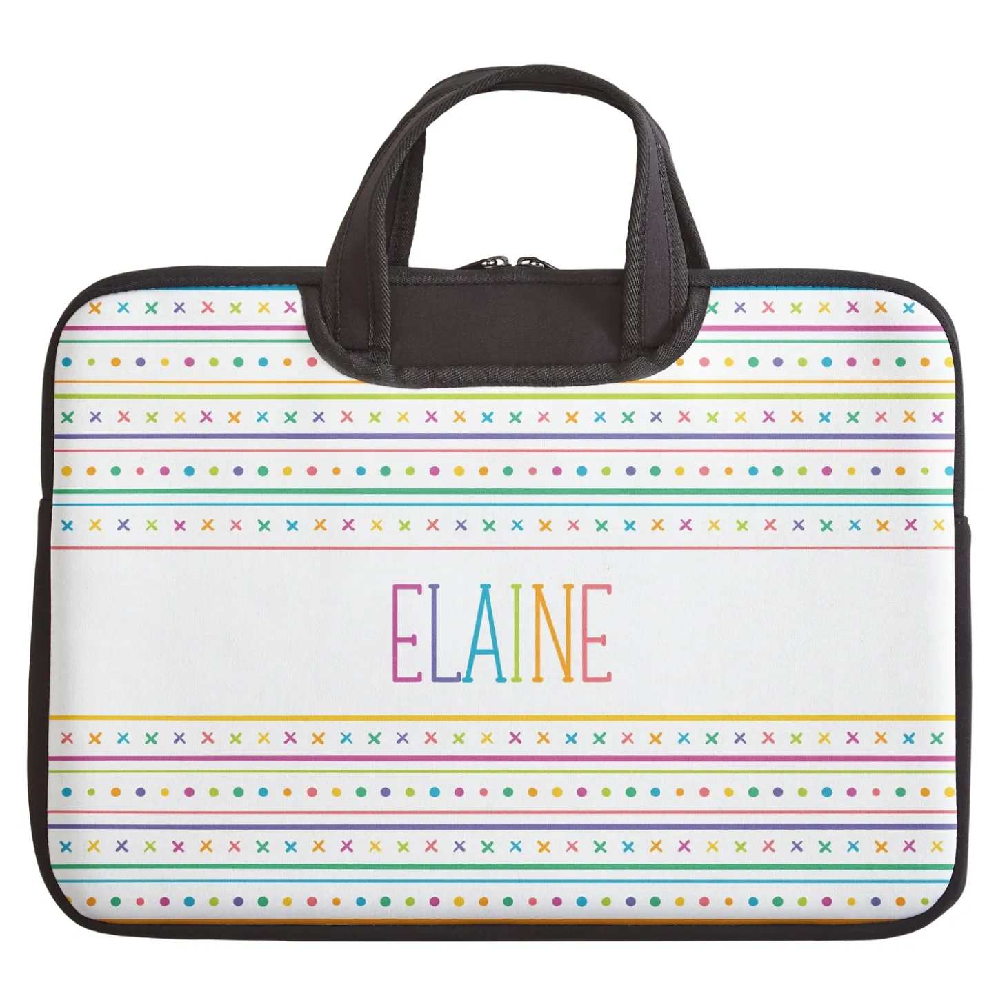 Name in Stripes Laptop Carrying Bag