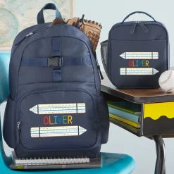 Name In Stripes Navy Backpack Collection