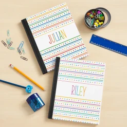 Name In Stripes Notebook