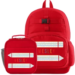 Name In Stripes Red Backpack Collection