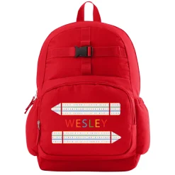 Name In Stripes Red Backpack Collection