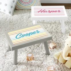 Name in Stripes Step Stool