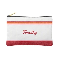 Name in Stripes Zipper Pouch