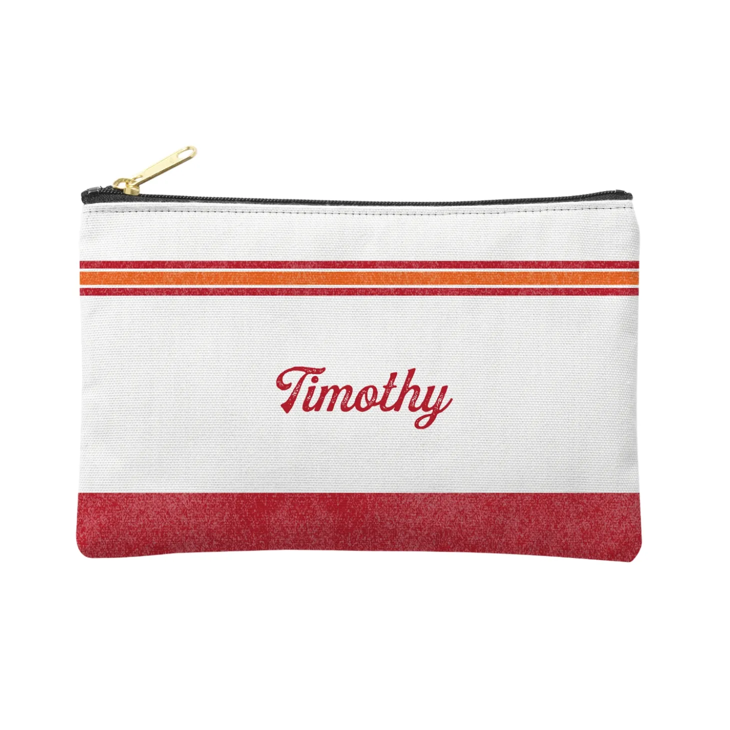 Name in Stripes Zipper Pouch