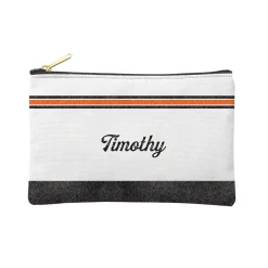 Name in Stripes Zipper Pouch