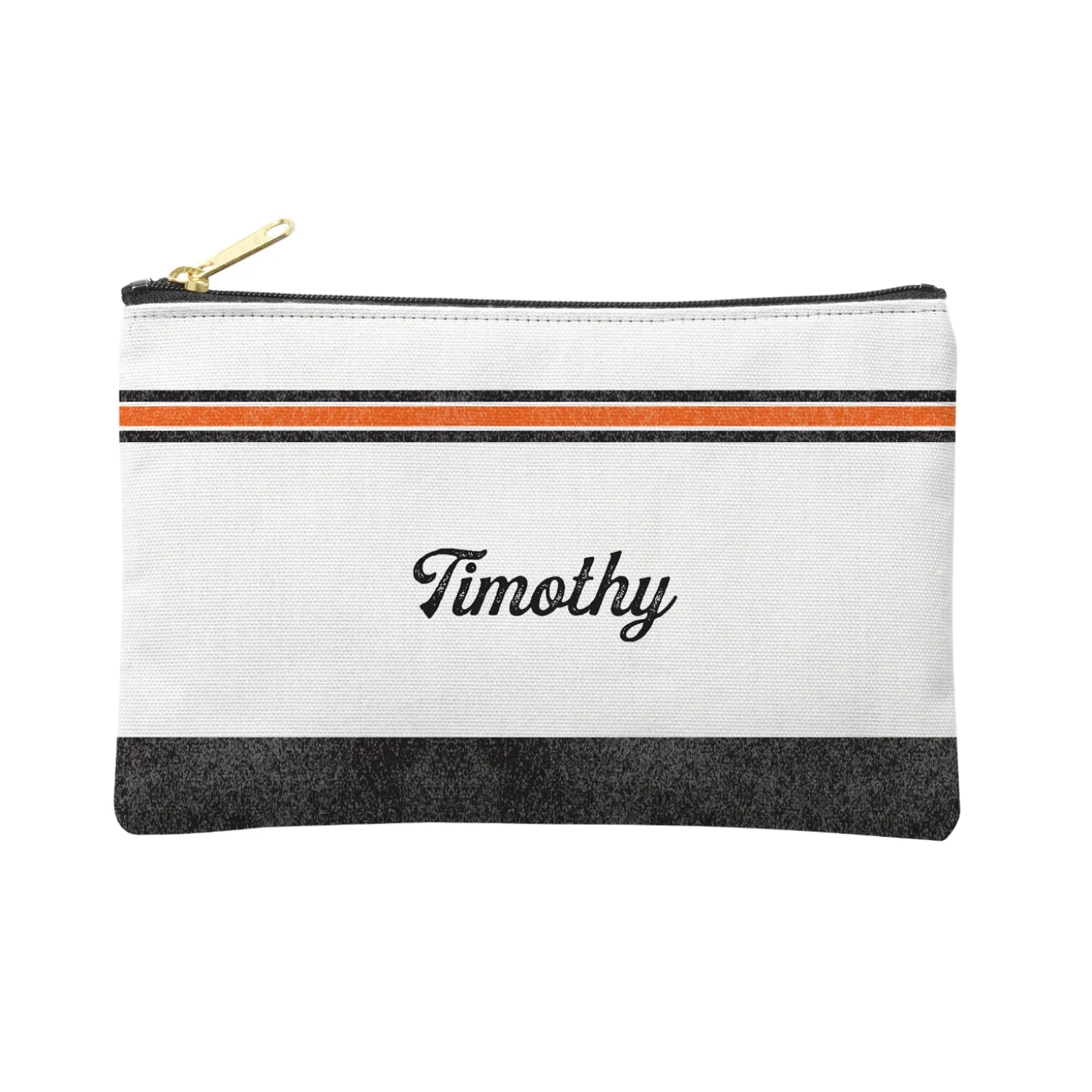 Name in Stripes Zipper Pouch