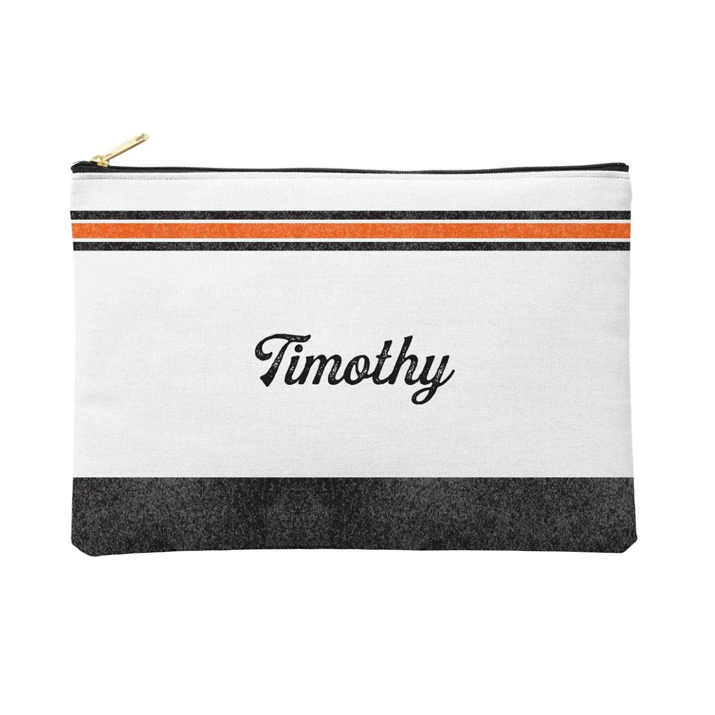 Name in Stripes Zipper Pouch