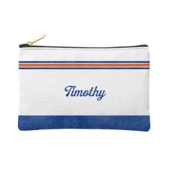Name in Stripes Zipper Pouch
