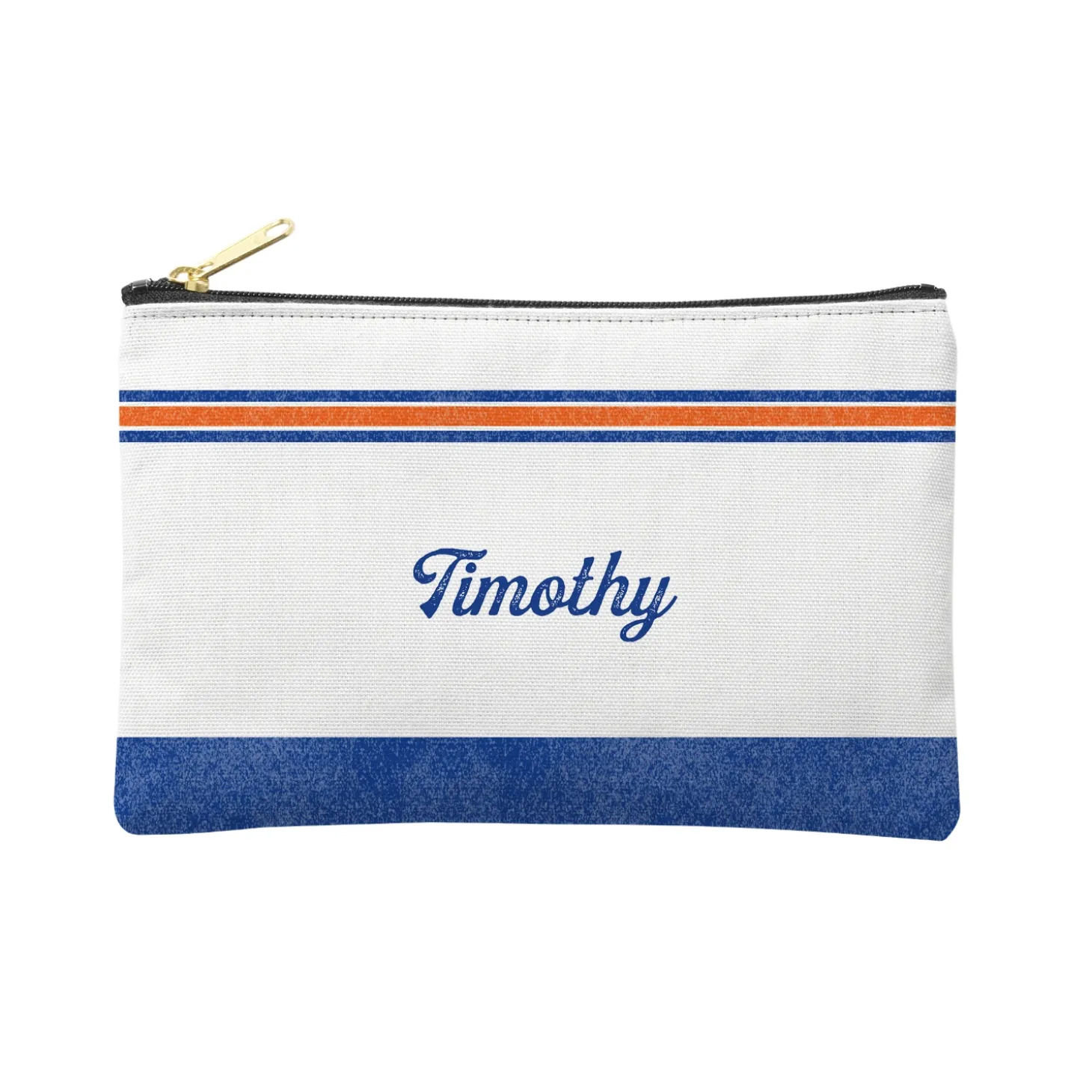 Name in Stripes Zipper Pouch