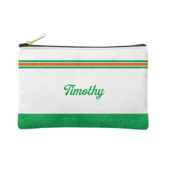 Name in Stripes Zipper Pouch