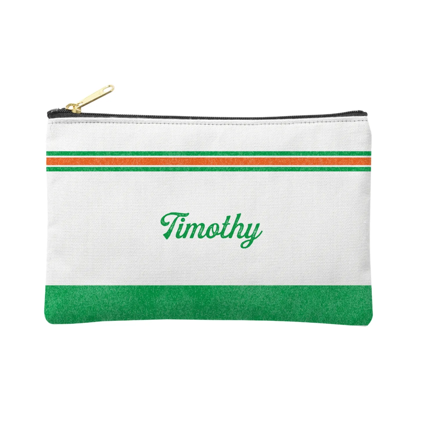 Name in Stripes Zipper Pouch