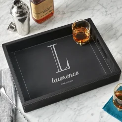 Name + Monogram Bar Tray