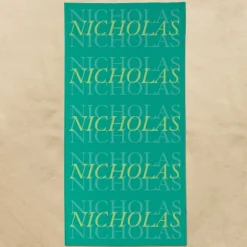 Name Repeat Beach Towel
