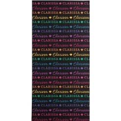 Name Style Rainbow Beach Towel