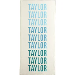 Name Style Tricolor Beach Towel