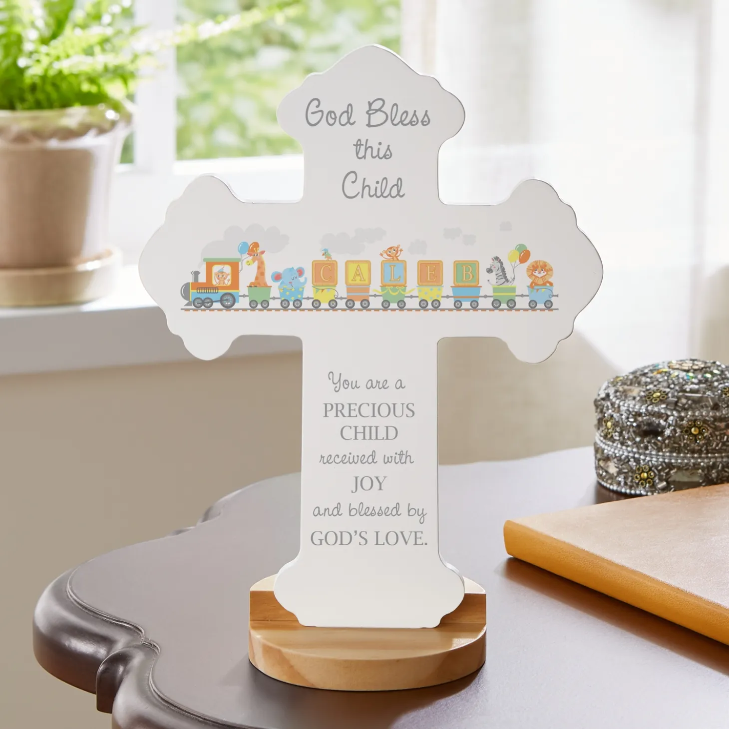 Name Train Keepsake Cross