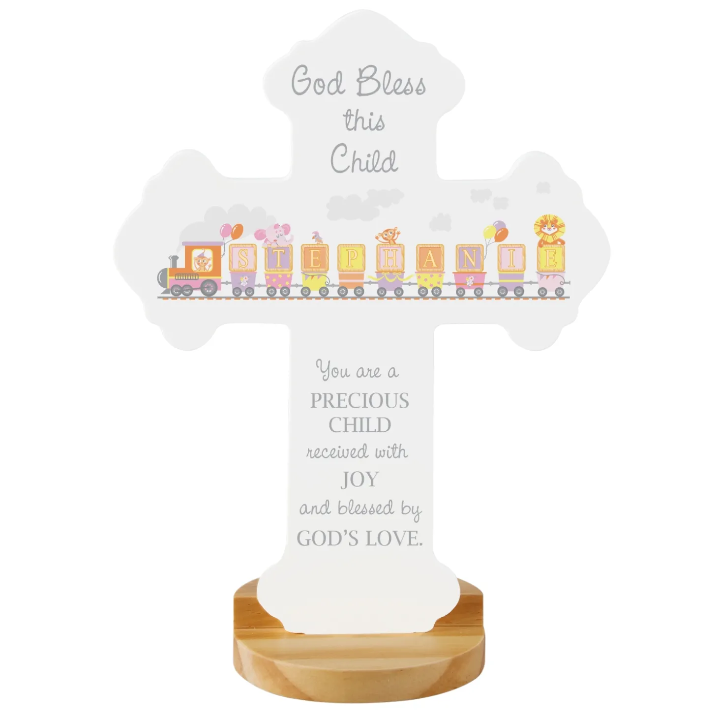 Name Train Keepsake Cross