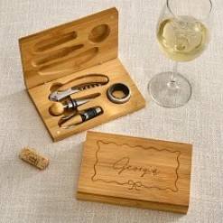 Name with Bow Border Bamboo Wine Gift Set .product-info-decoration { display: inline-flex; justify-content: space-between; align-items: center; border-radius: 0.4rem; background-color: #E8E8E8; padding: 0.2rem 0.4rem; font-size: 1.4rem; line-height: 1.6rem; font-weight: var(--font-weight-semibold); letter-spacing: 0.042rem; text-transform: uppercase; --decoration-icon-url: ''; /* will be dynamically set */}.product-info-decoration.badge-icon::before { content: ''; width: 2rem; height: 2rem; background: var(--decoration-icon-url) no-repeat; background-size: 100% 100%; display: block; margin-right: 0.4rem;} Laser Engraved