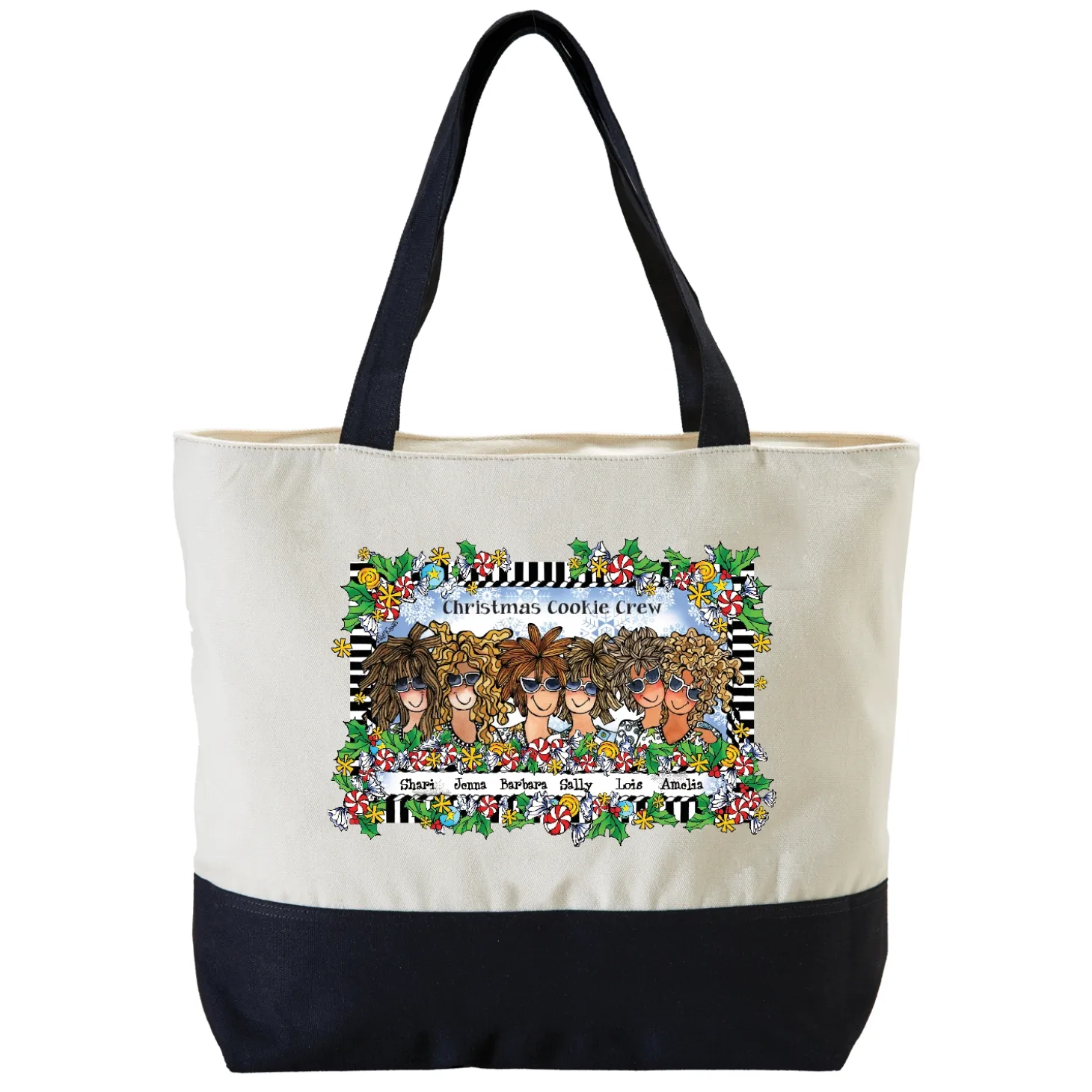Name Your Sisterhood Christmas Greeting Tote Bag by Suzy Toronto