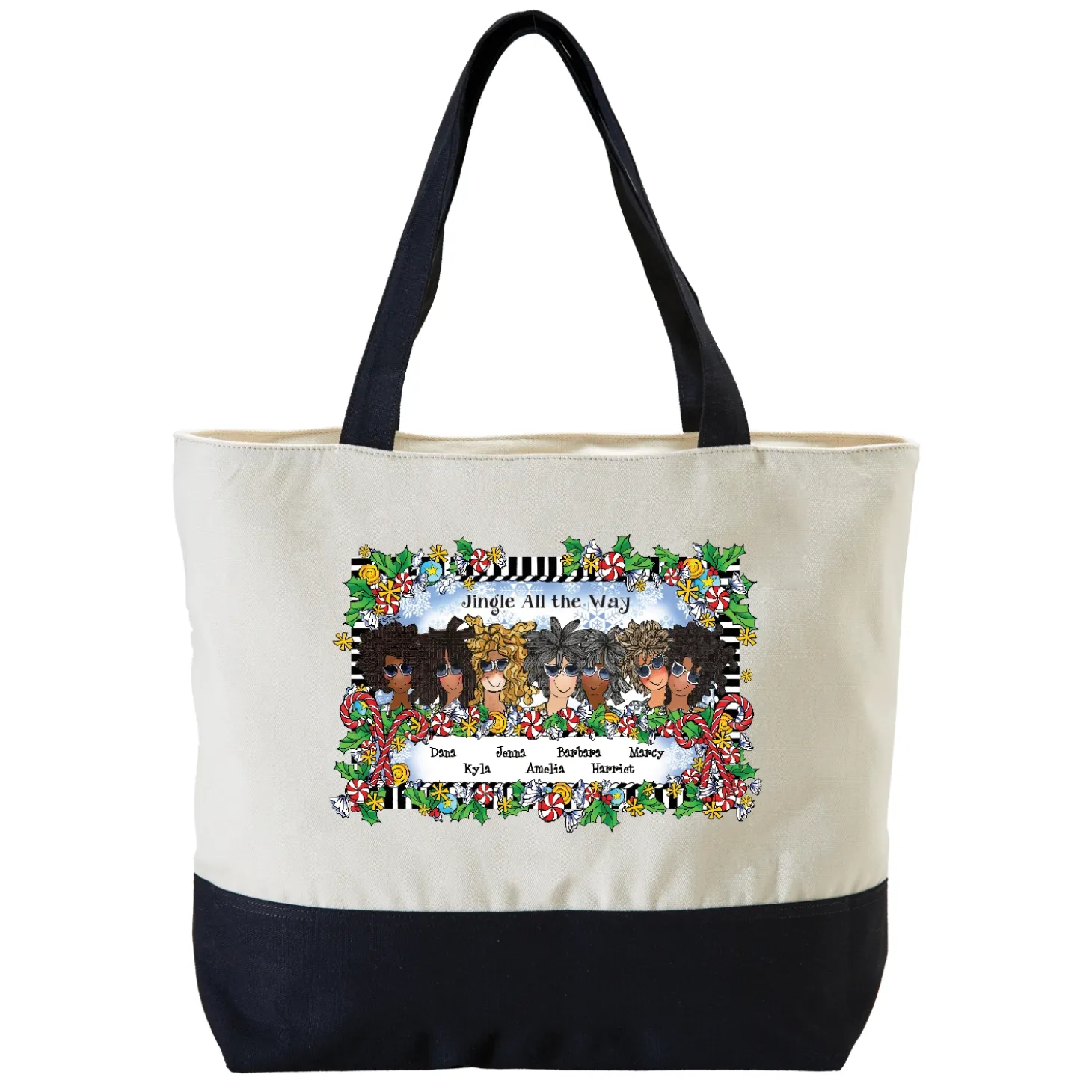 Name Your Sisterhood Christmas Greeting Tote Bag by Suzy Toronto