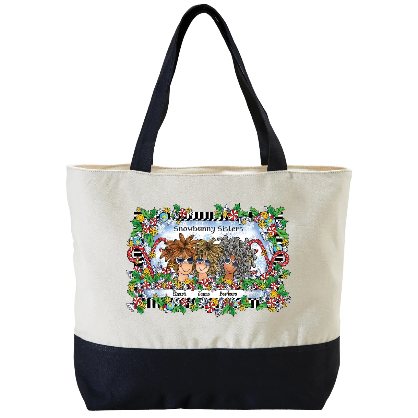 Name Your Sisterhood Christmas Greeting Tote Bag by Suzy Toronto