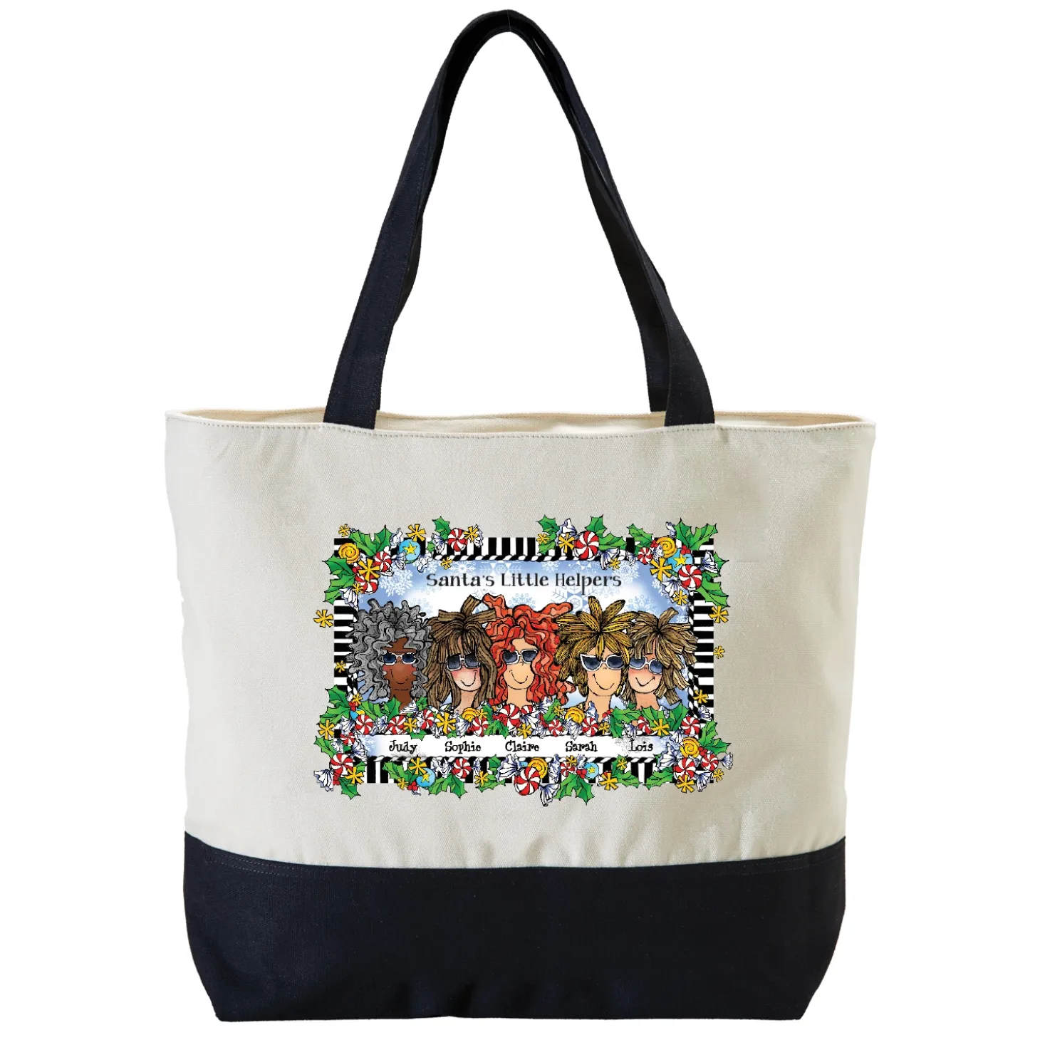 Name Your Sisterhood Christmas Greeting Tote Bag by Suzy Toronto