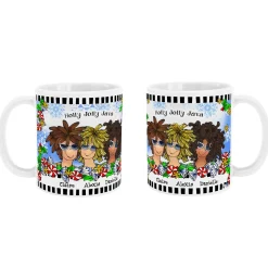 Name Your Sisterhood Christmas Greeting Mug by Suzy Toronto