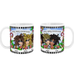 Name Your Sisterhood Christmas Greeting Mug by Suzy Toronto