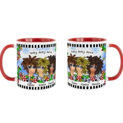 Name Your Sisterhood Christmas Greeting Mug by Suzy Toronto